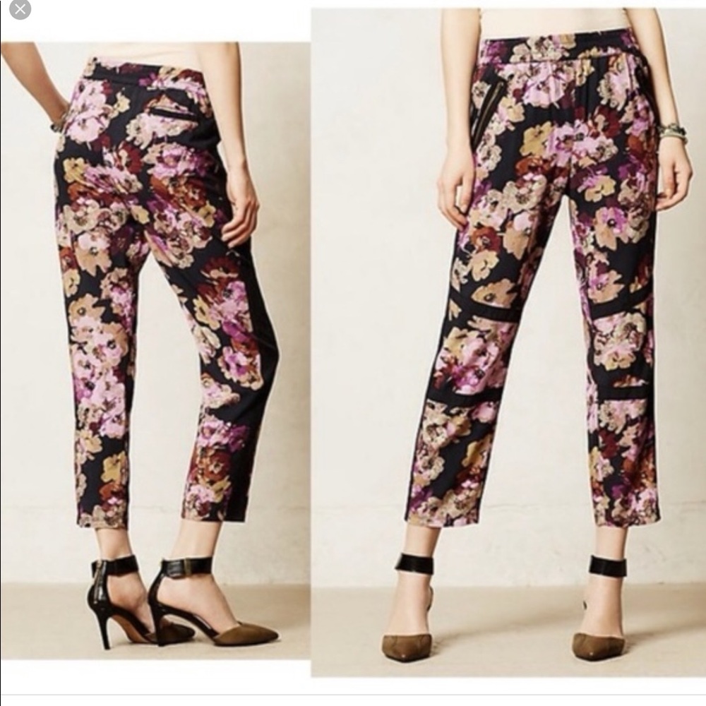 Floral joggers from Anthropologie
